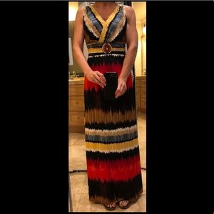 Maxi dress with bead detail